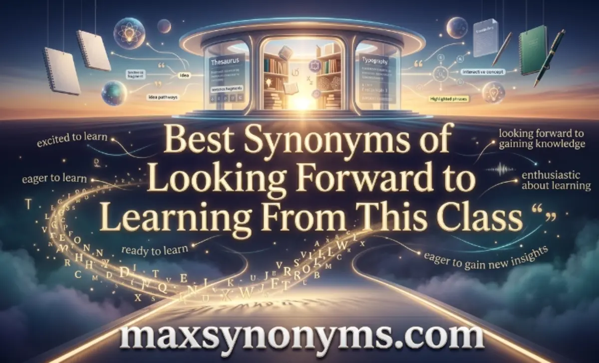 best synonyms of looking forward to learning from this class