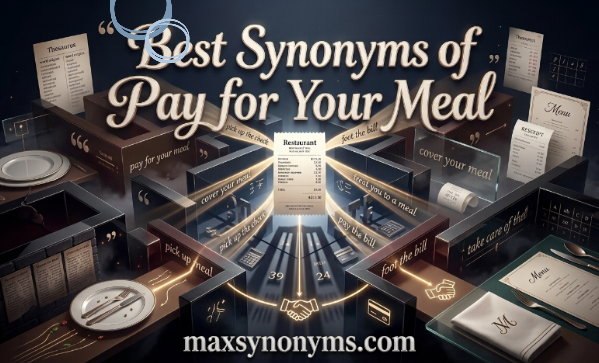 best synonyms of pay for your meal