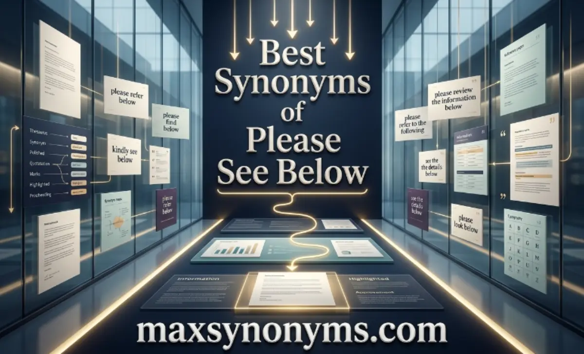 best synonyms of please see below