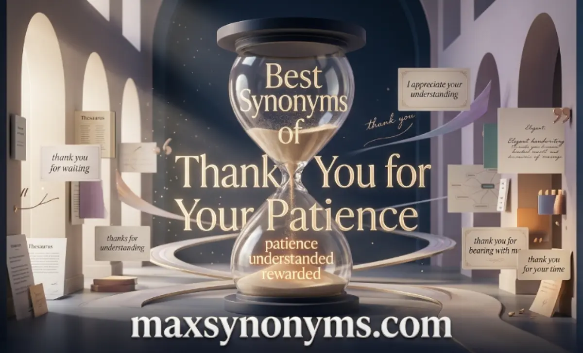 best synonyms of thank you for your patience