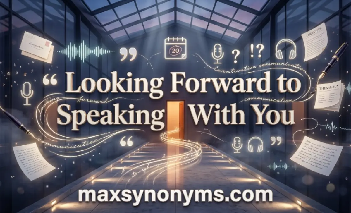 looking forward to speaking with you