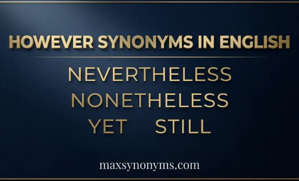 However Synonyms in English