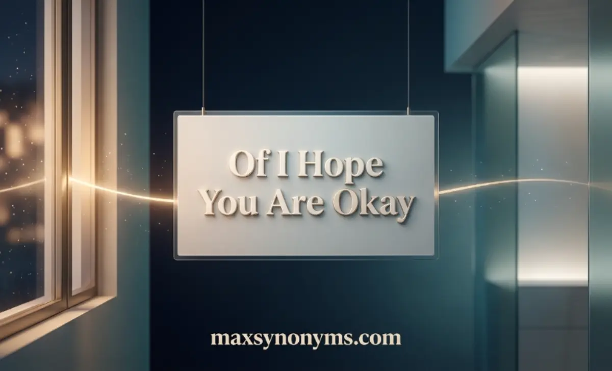 of i hope you are okay