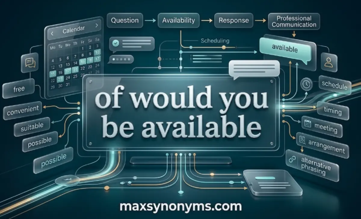 of would you be available