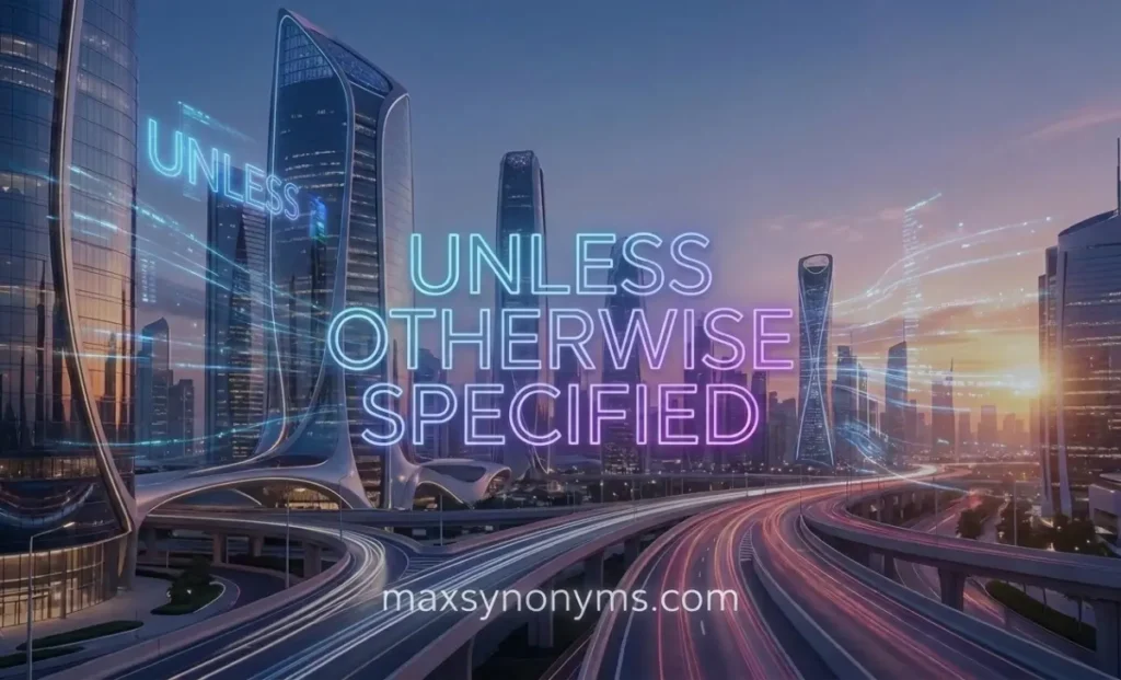 Unless Otherwise Specified in a Sentence