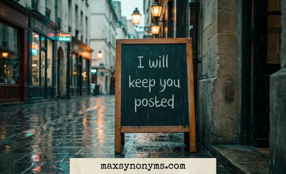 of i will keep you posted